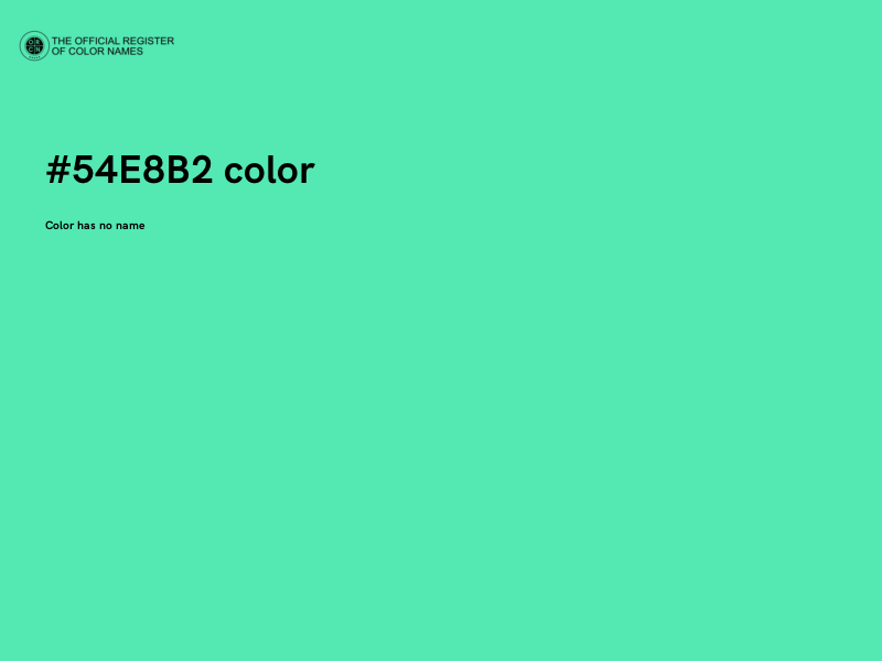 #54E8B2 color image