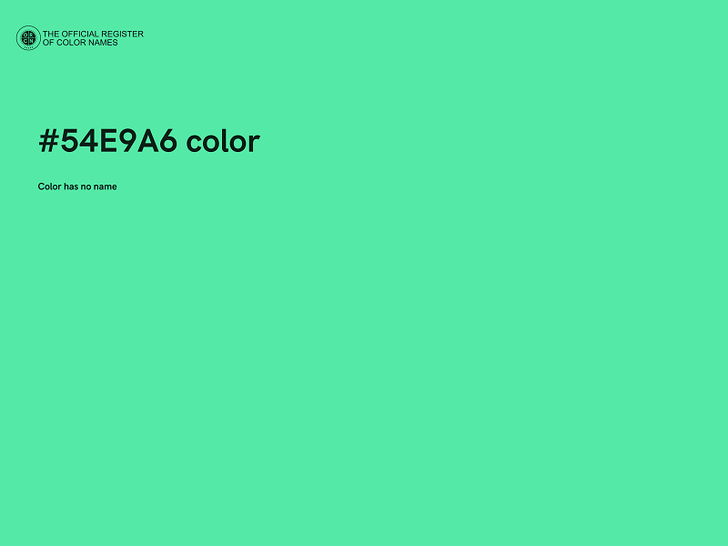 #54E9A6 color image