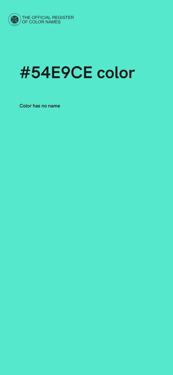 #54E9CE color image