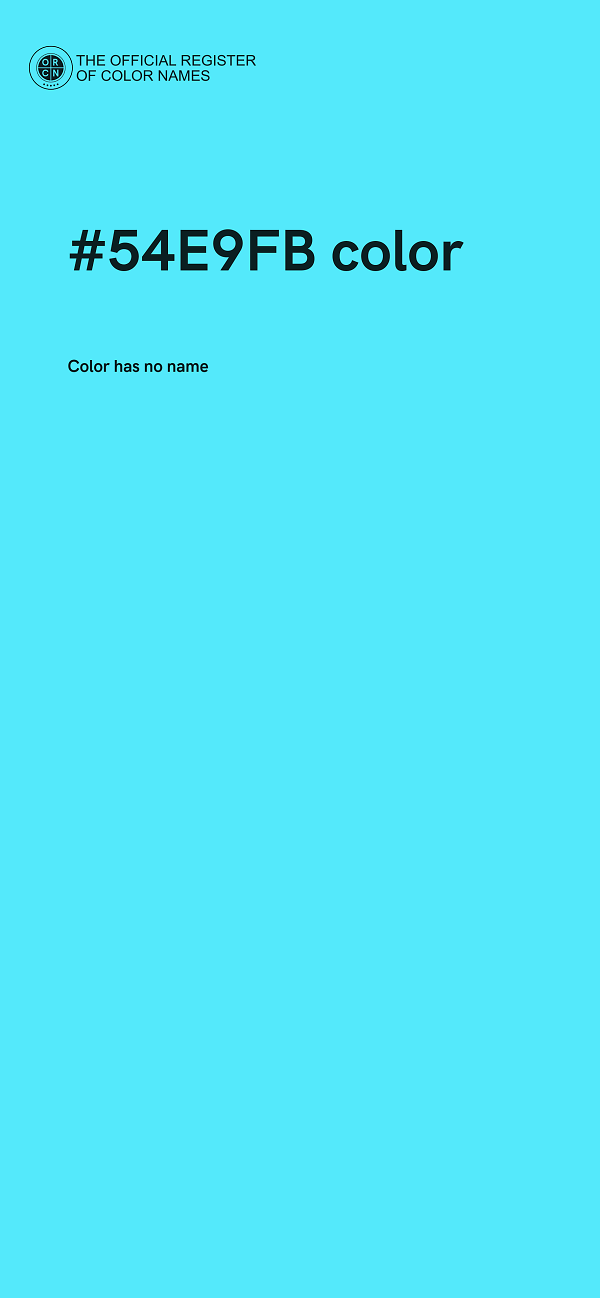 #54E9FB color image