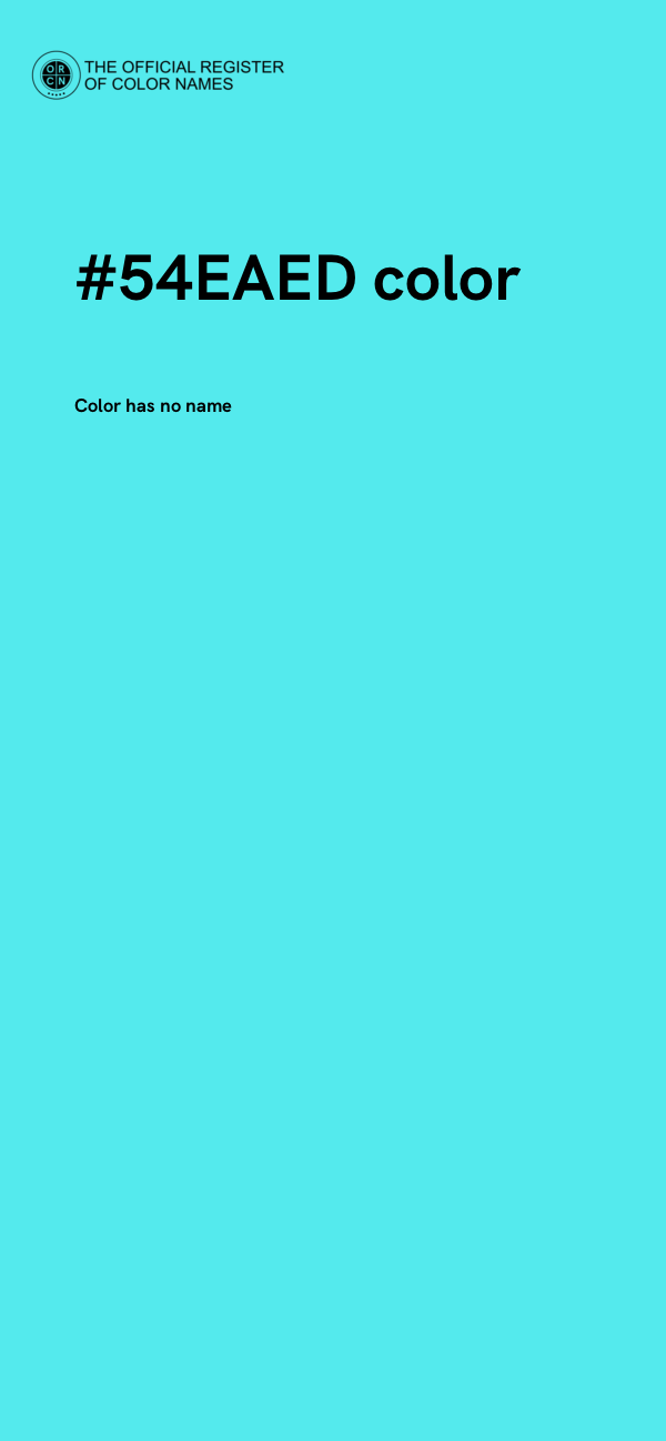 #54EAED color image