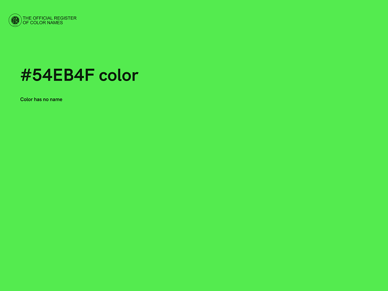 #54EB4F color image