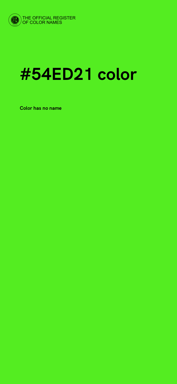 #54ED21 color image