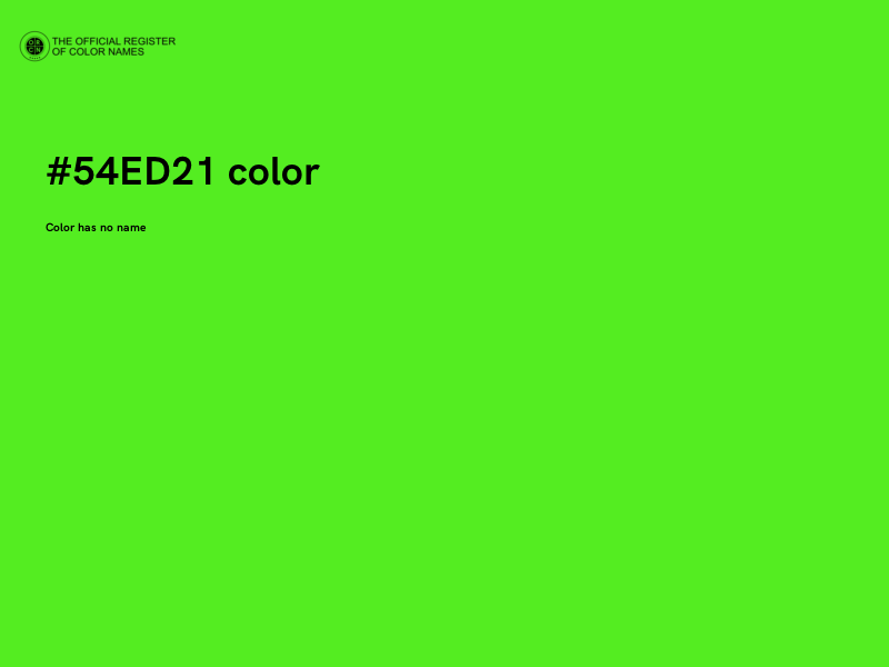 #54ED21 color image