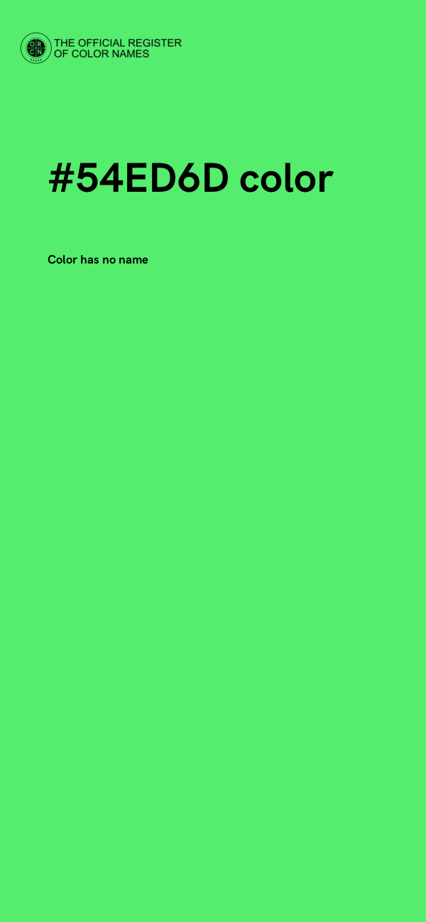 #54ED6D color image