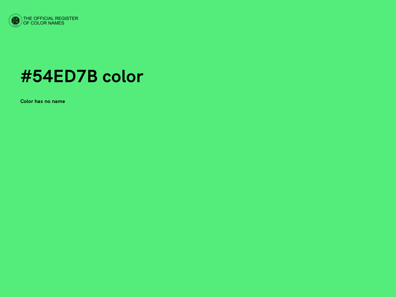 #54ED7B color image