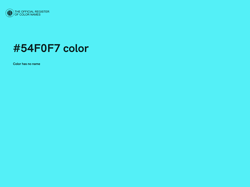 #54F0F7 color image