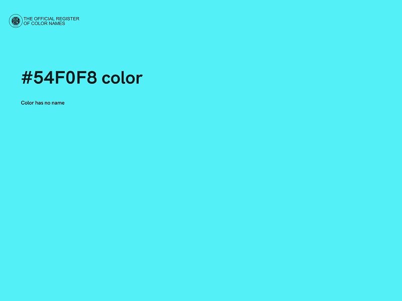 #54F0F8 color image