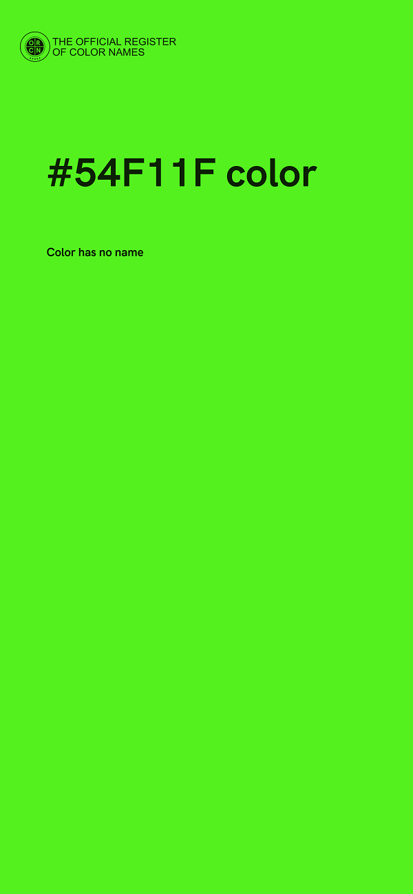 #54F11F color image