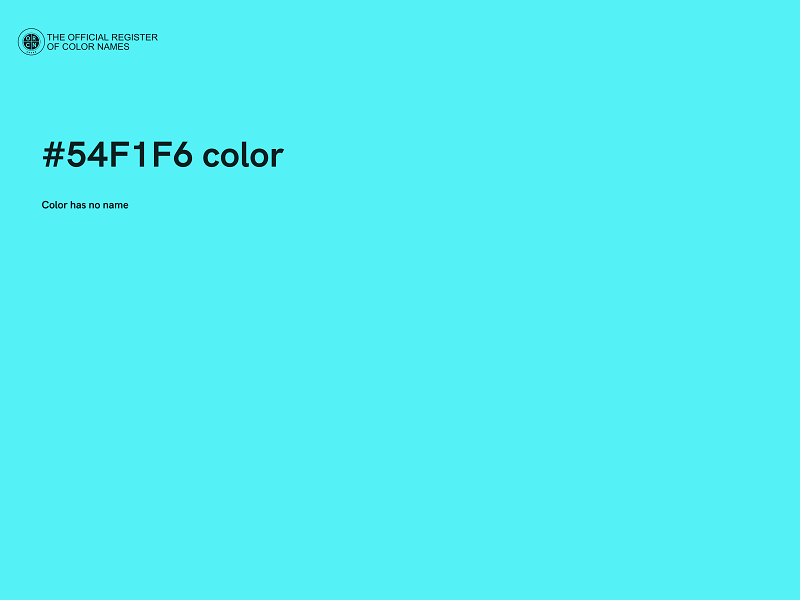 #54F1F6 color image