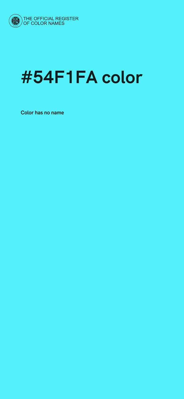 #54F1FA color image