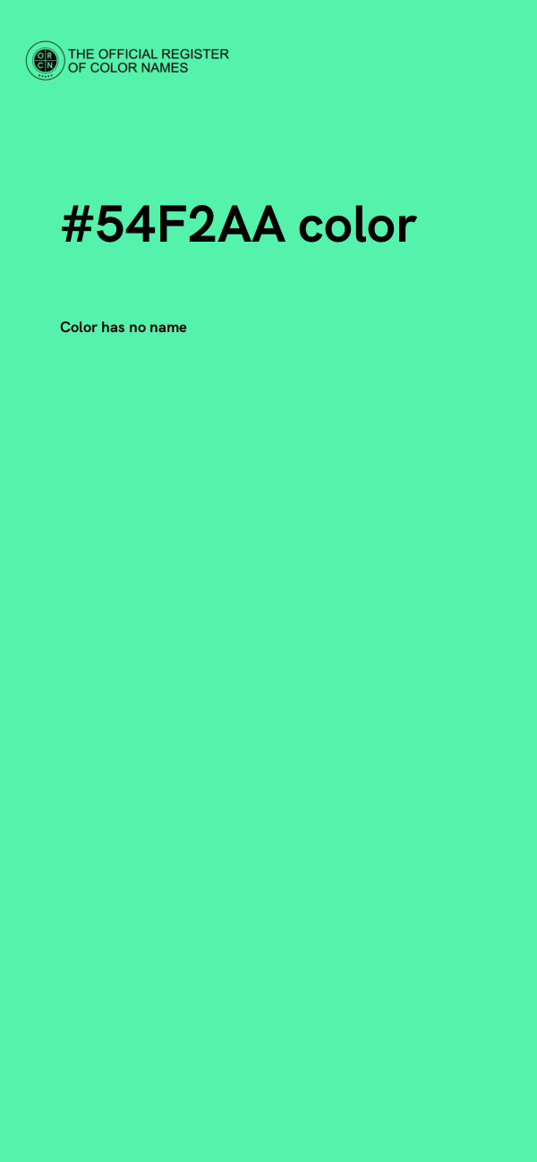 #54F2AA color image
