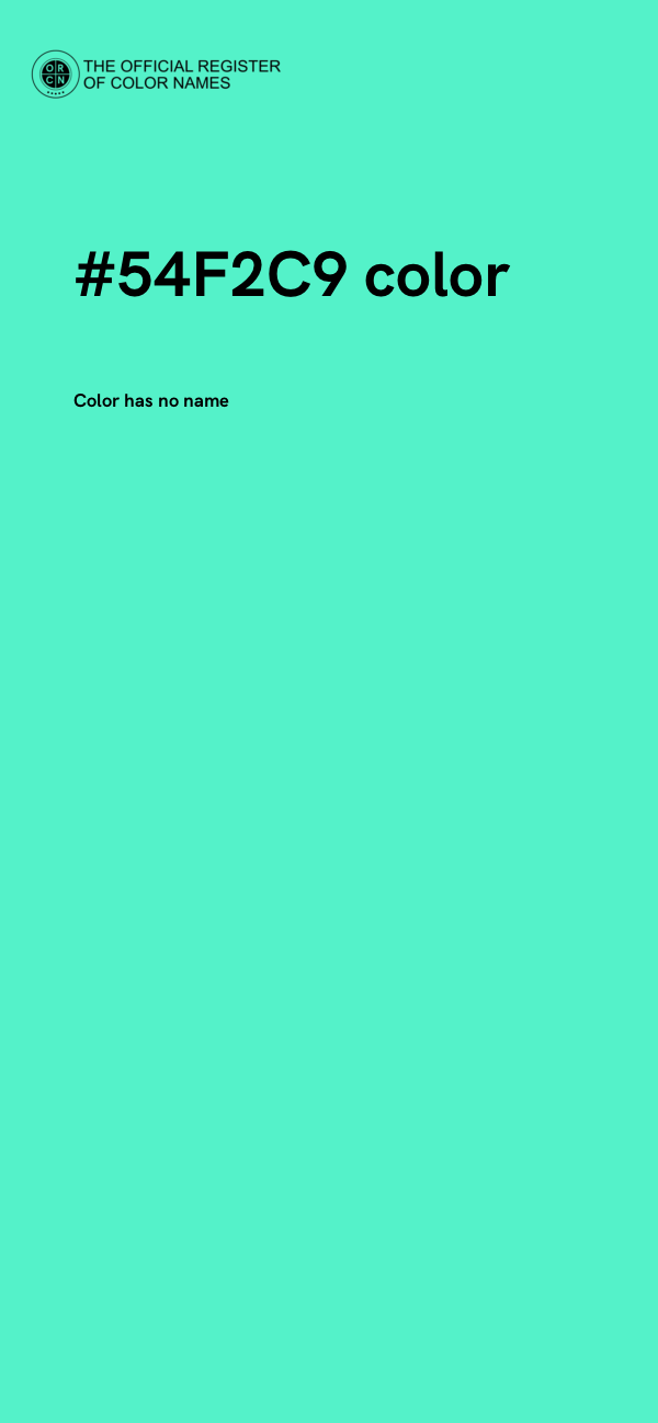 #54F2C9 color image