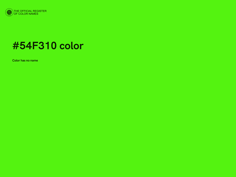 #54F310 color image