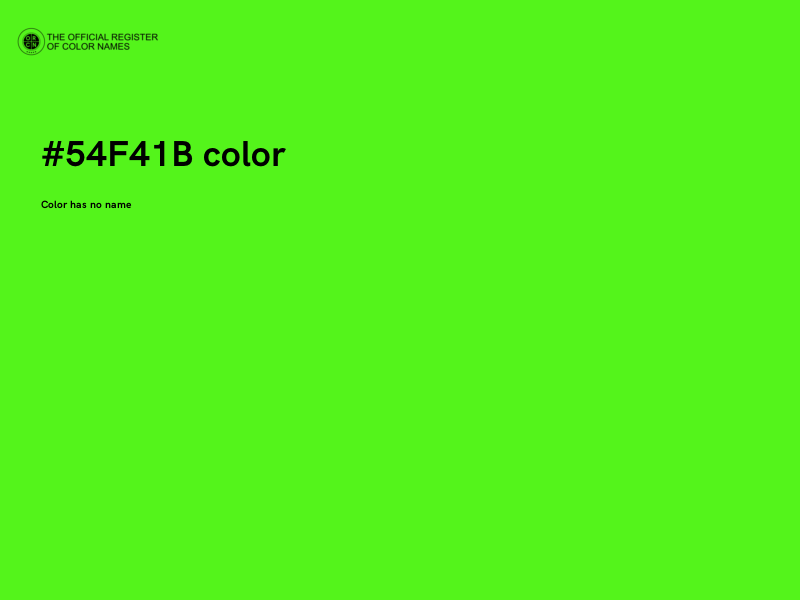 #54F41B color image