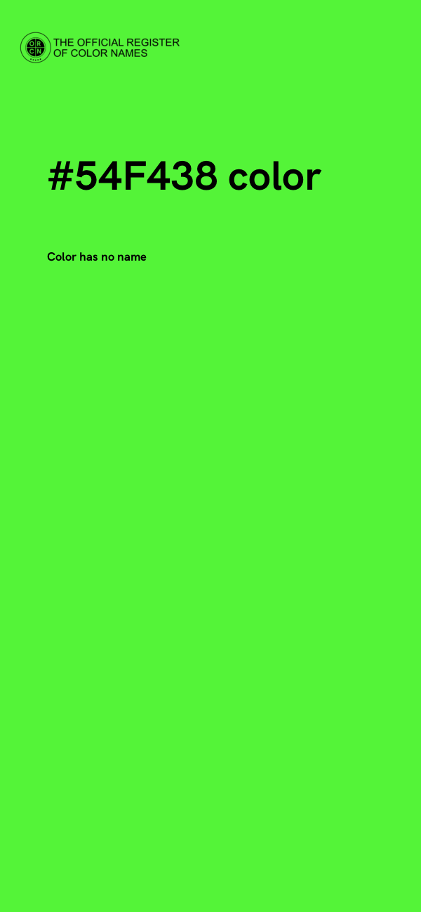 #54F438 color image