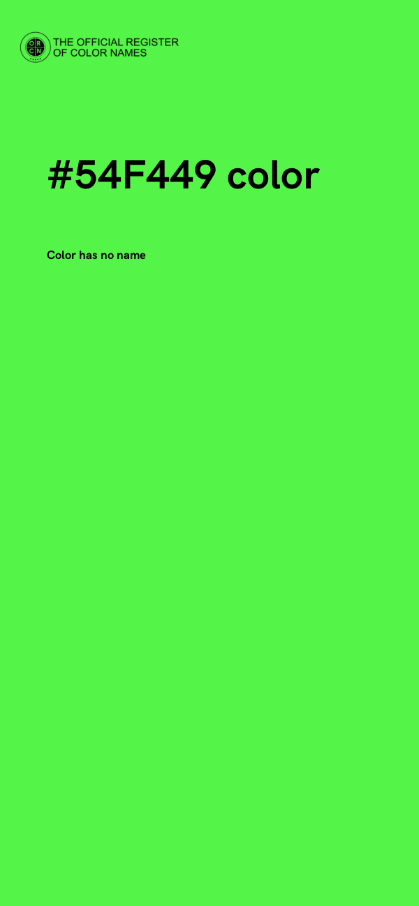 #54F449 color image