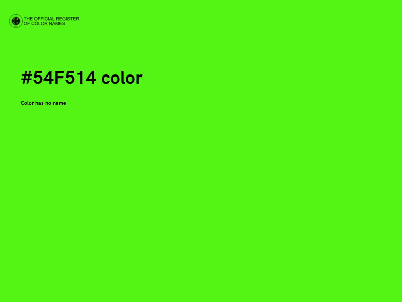 #54F514 color image