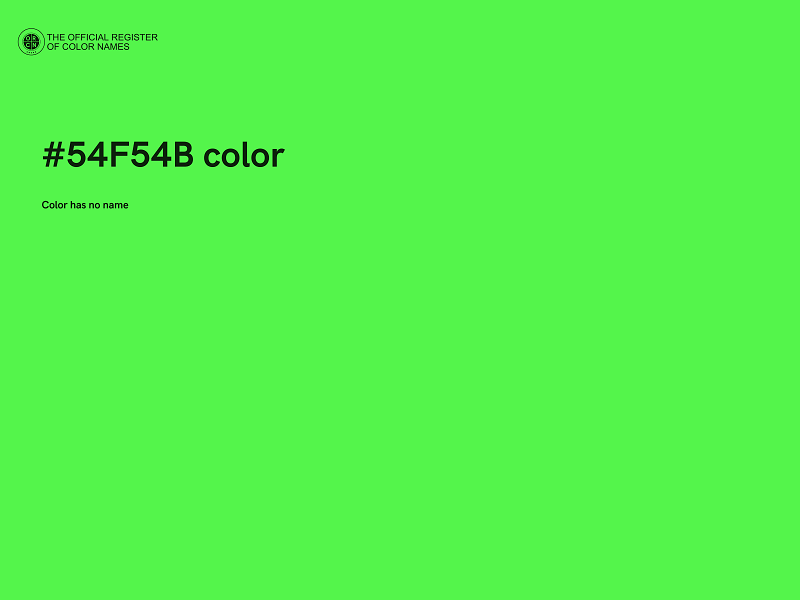 #54F54B color image