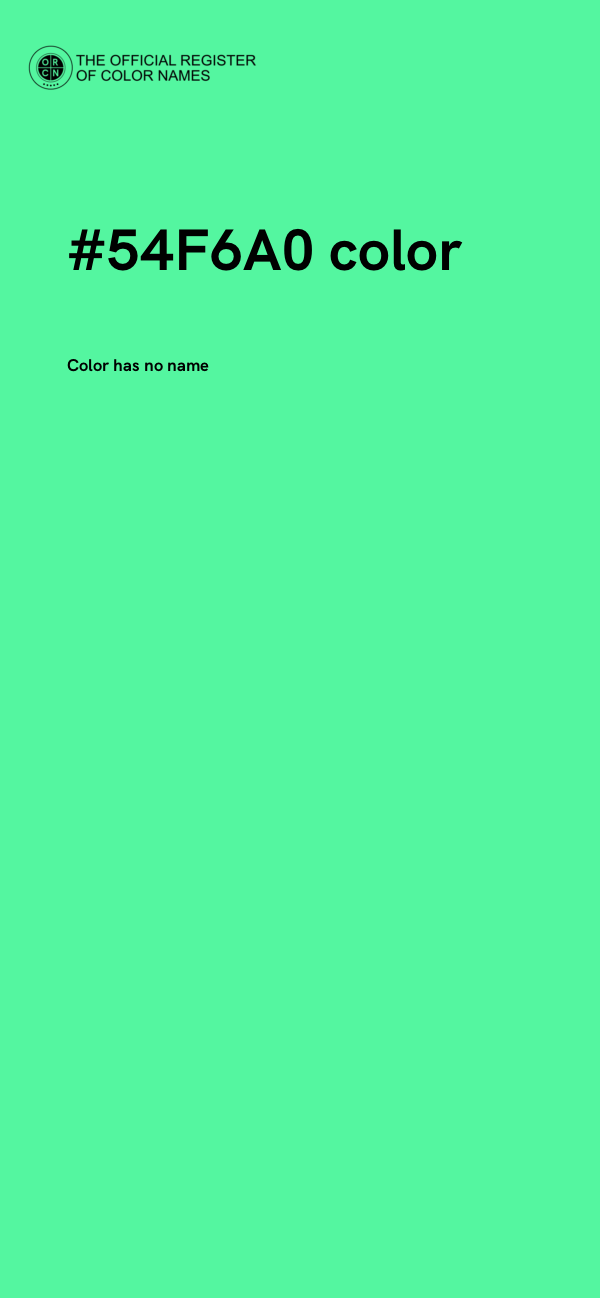 #54F6A0 color image