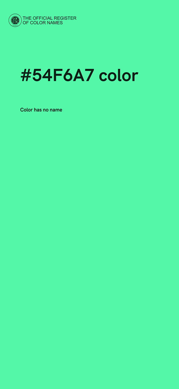 #54F6A7 color image