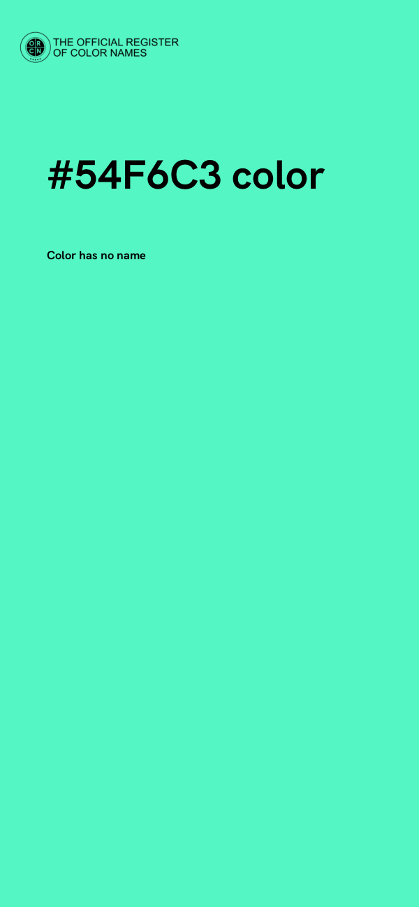 #54F6C3 color image