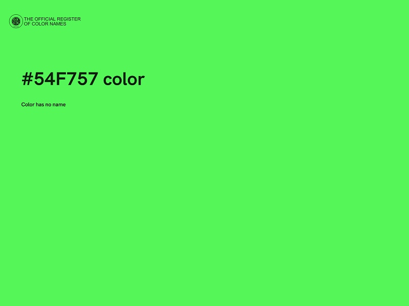 #54F757 color image