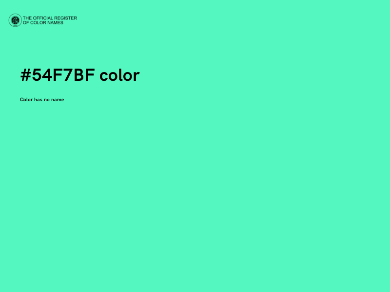#54F7BF color image