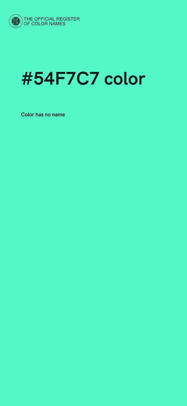 #54F7C7 color image