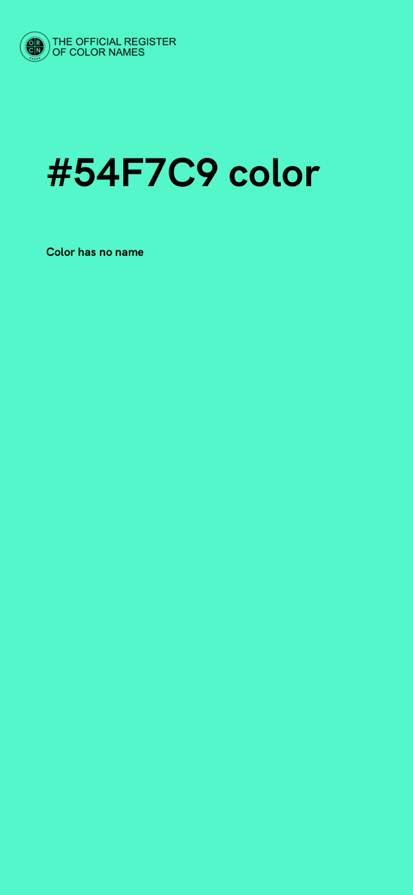 #54F7C9 color image