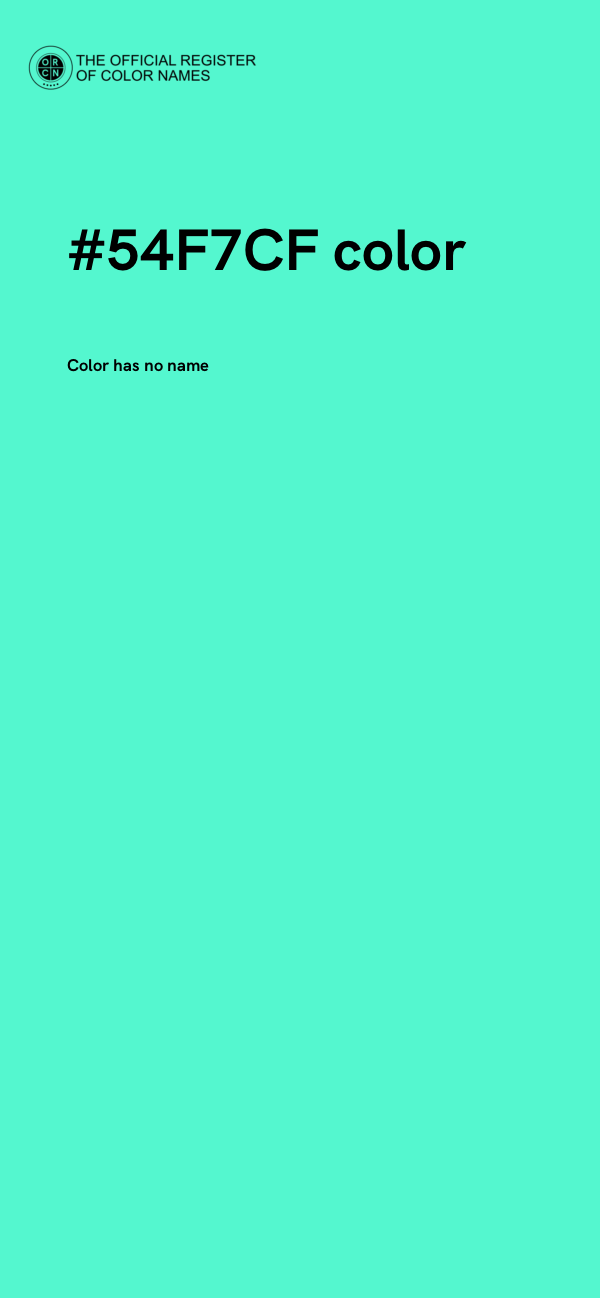 #54F7CF color image