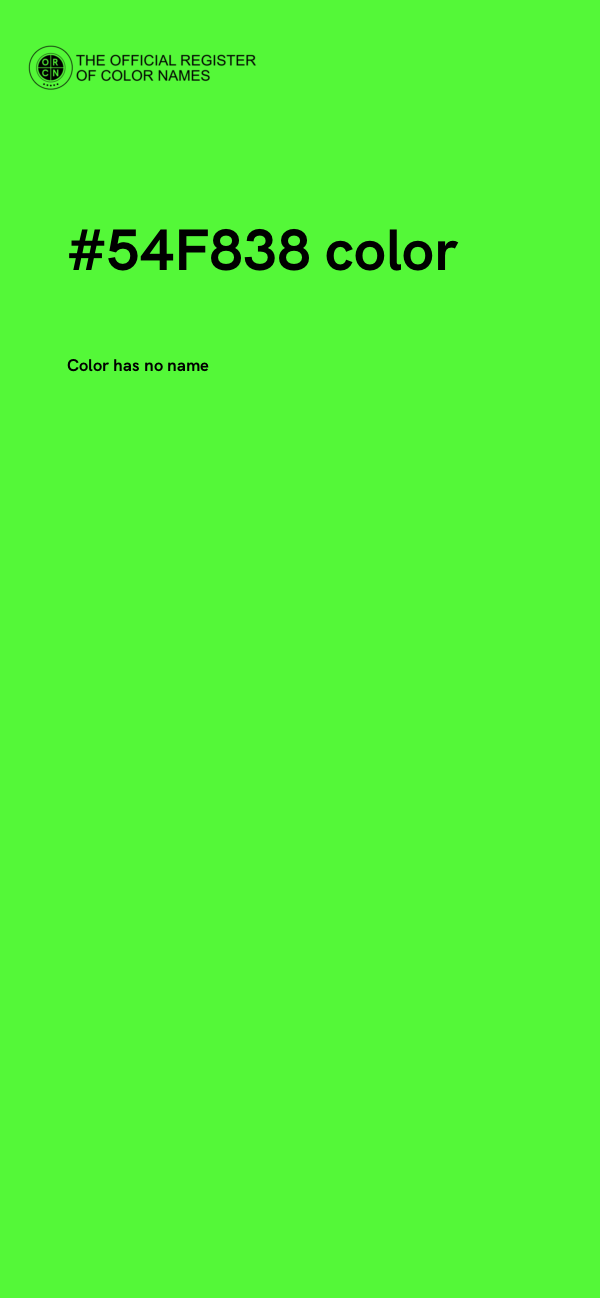 #54F838 color image