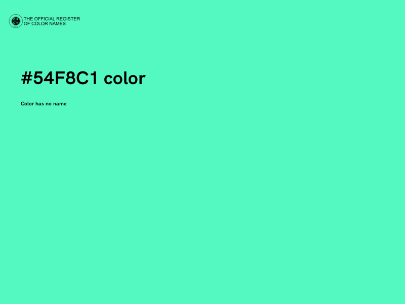 #54F8C1 color image