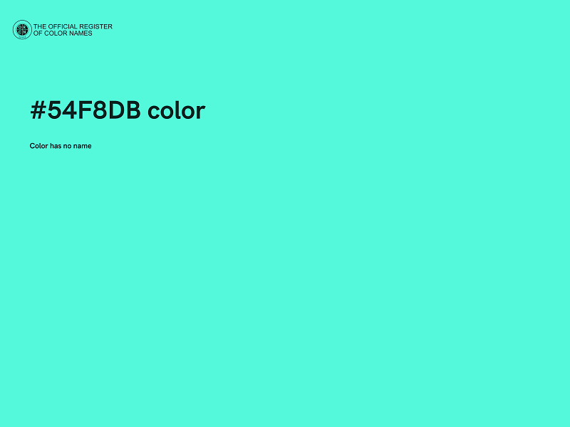 #54F8DB color image