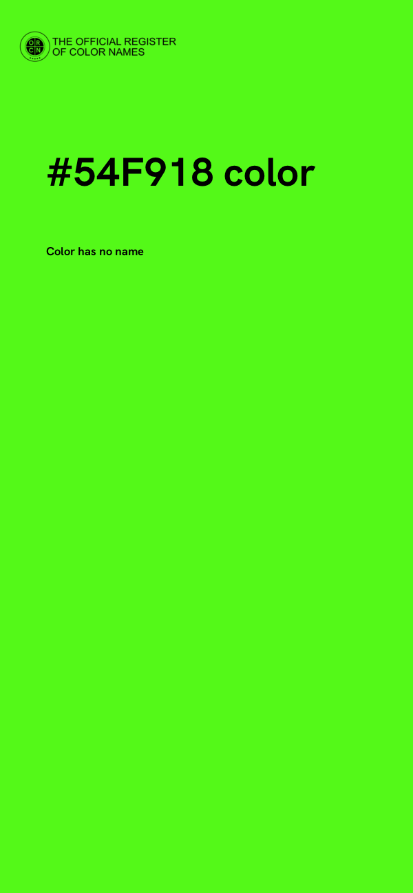 #54F918 color image