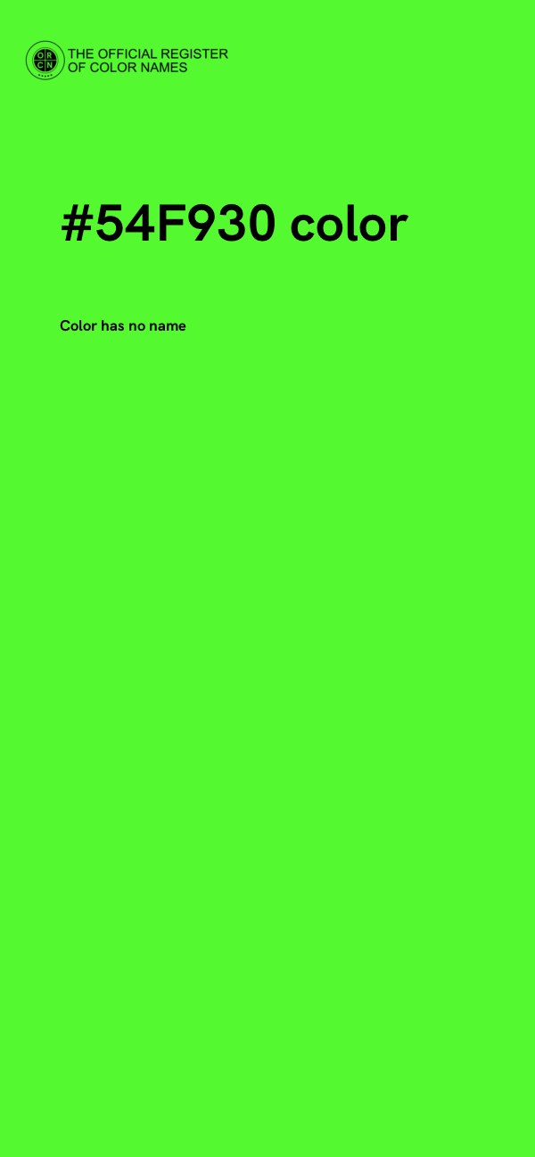 #54F930 color image