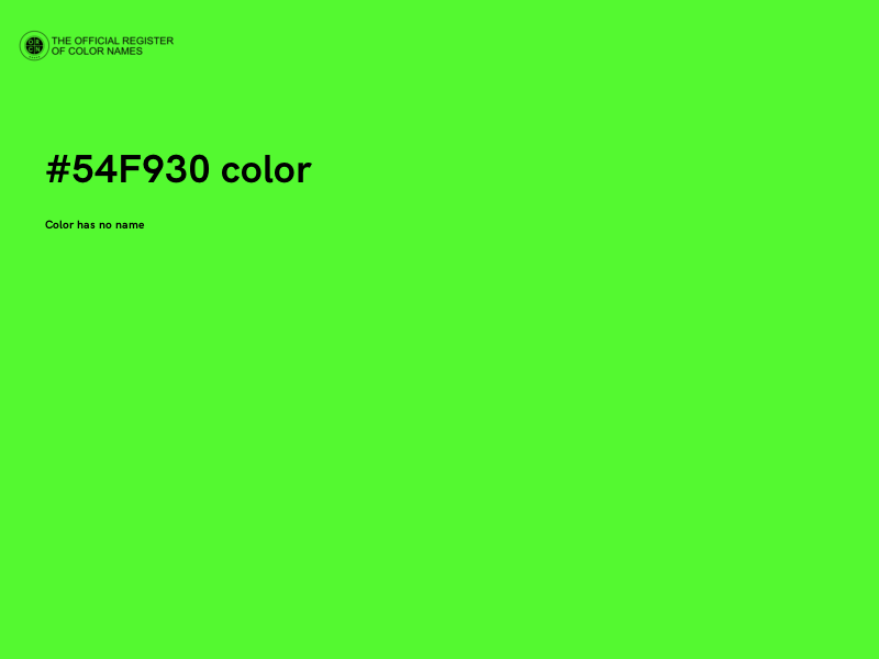 #54F930 color image