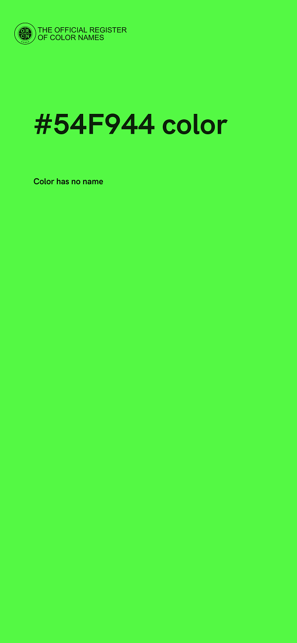 #54F944 color image