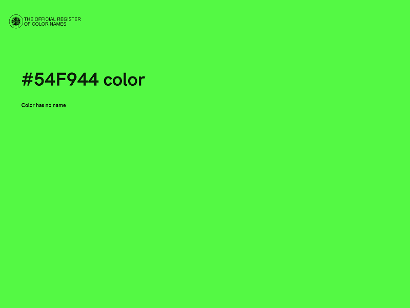 #54F944 color image