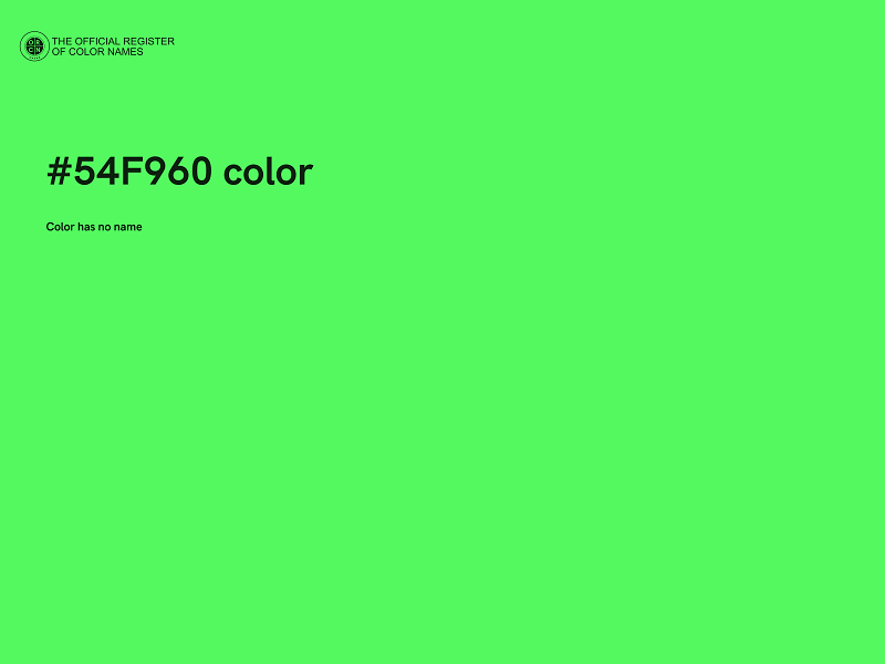 #54F960 color image