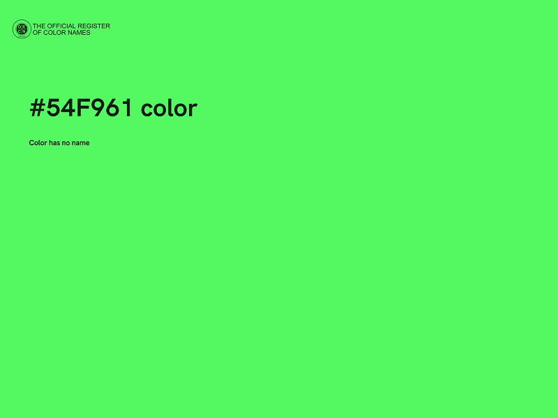 #54F961 color image