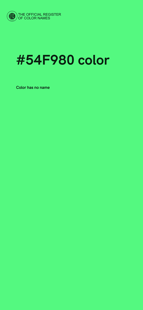 #54F980 color image