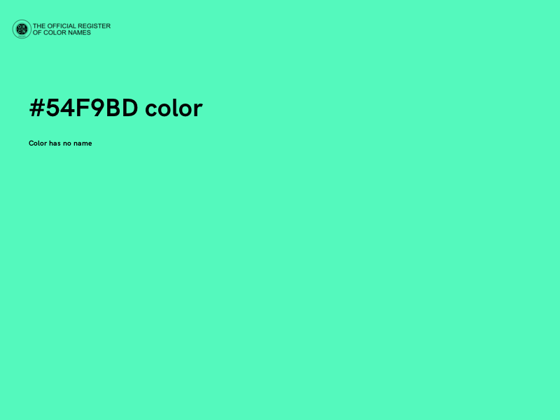 #54F9BD color image