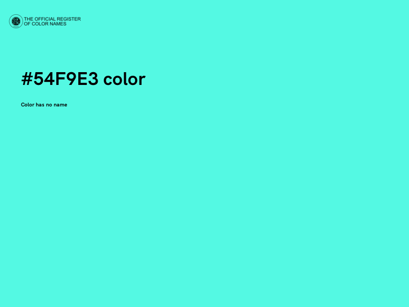 #54F9E3 color image