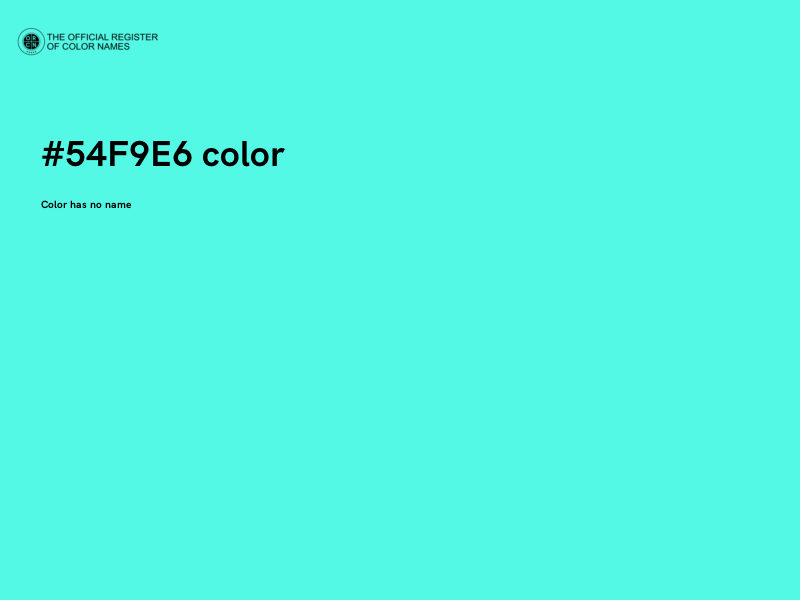 #54F9E6 color image