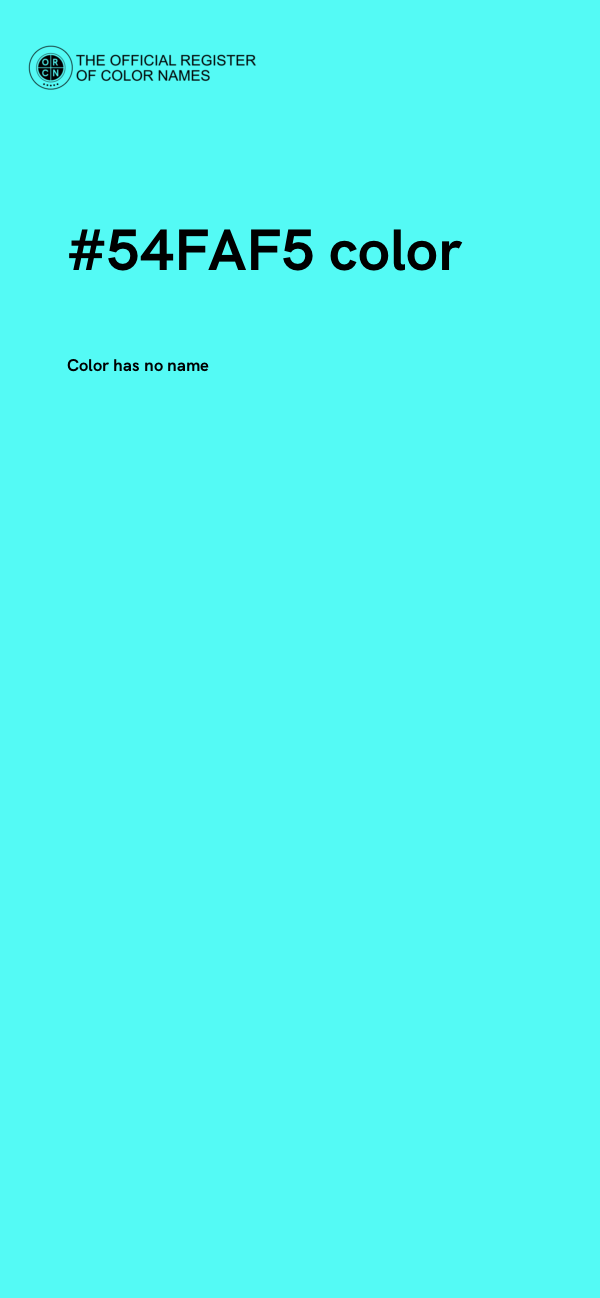#54FAF5 color image