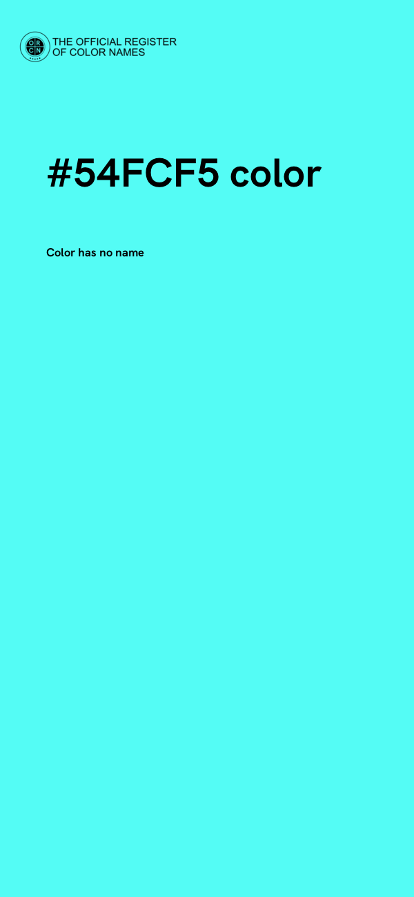 #54FCF5 color image