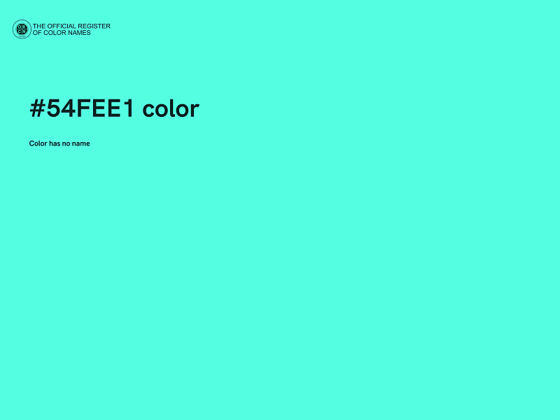 #54FEE1 color image