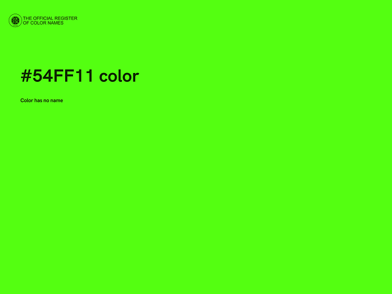 #54FF11 color image