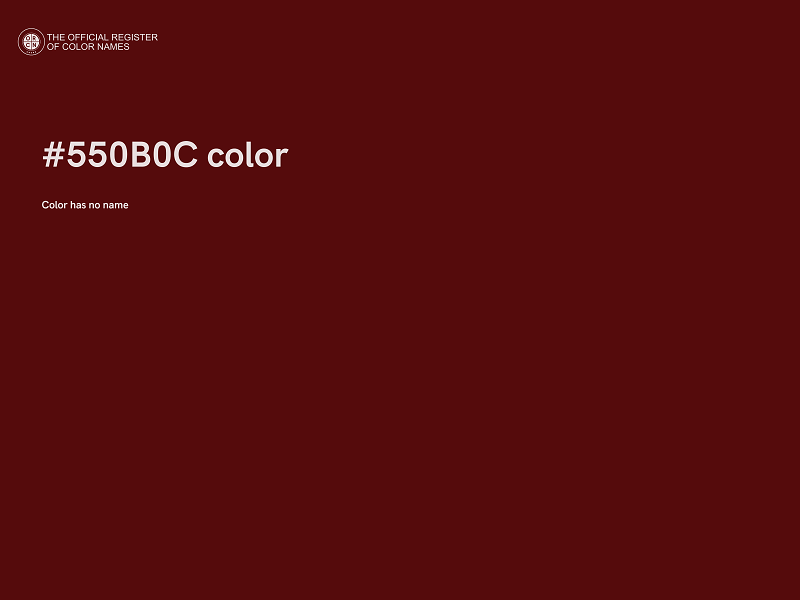 #550B0C color image